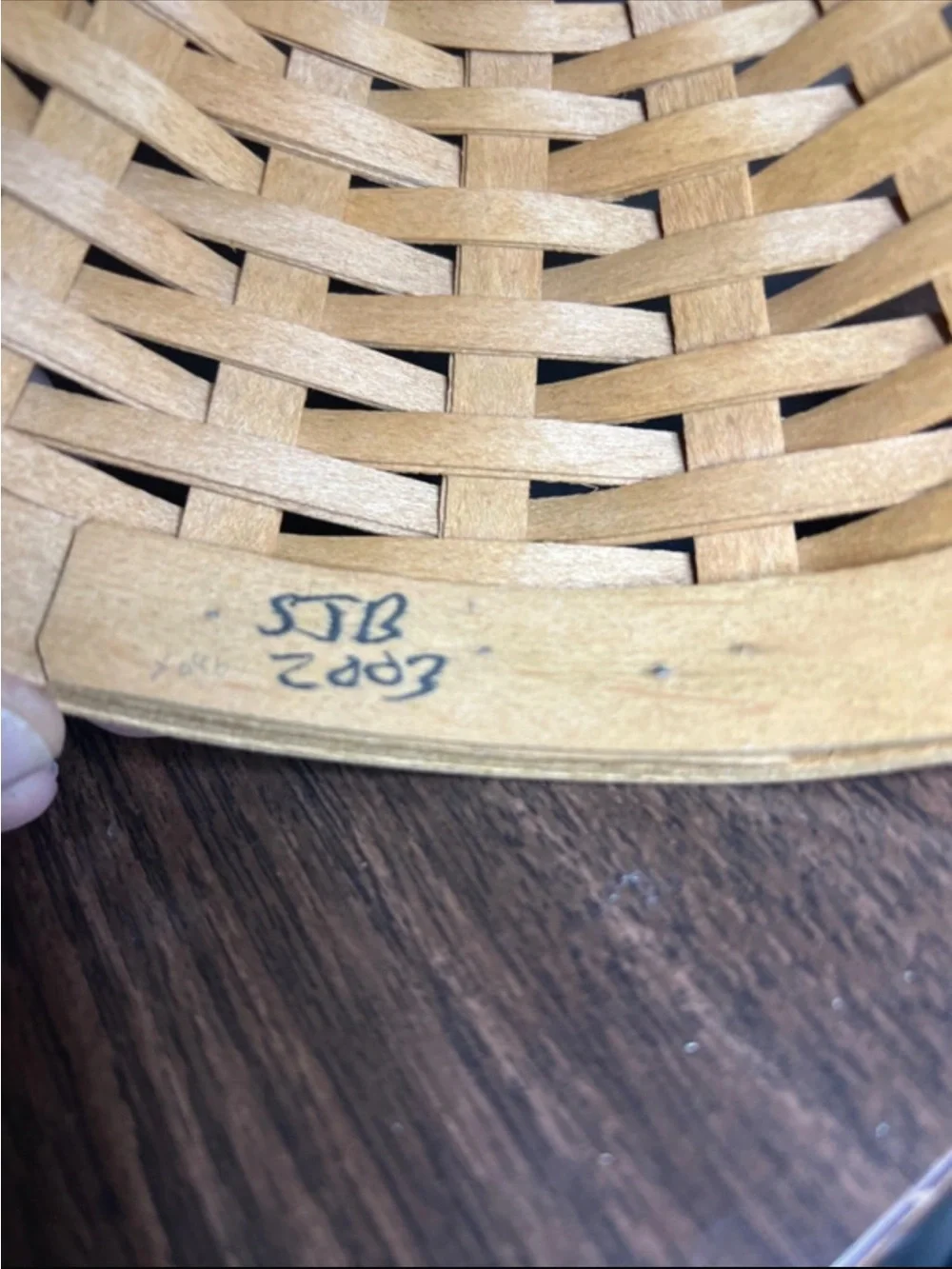 Longaberger Pumpkin-Print Lined Woven Basket in Tan and Orange 2003